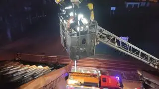 Pożar poddasza w budynku wielorodzinnym w Bielawie (woj. dolnośląskie)