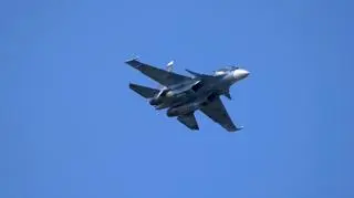 Rosyjski myśliwiec Su-30. Zdjęcie ilustracyjne 