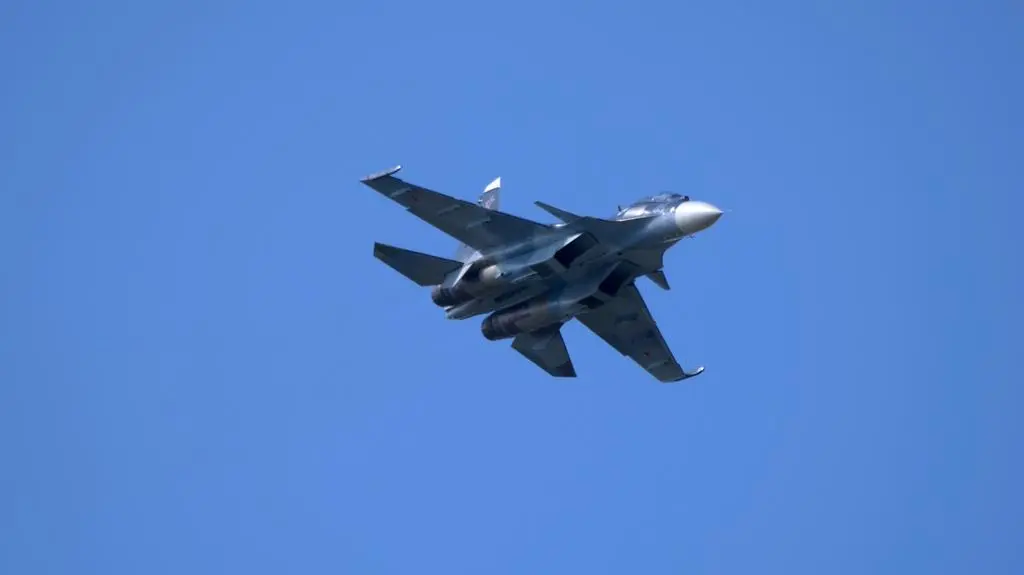 Rosyjski myśliwiec Su-30. Zdjęcie ilustracyjne 