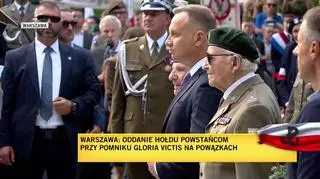 Andrzej Duda składa wieniec przy pomniku Gloria Victis 