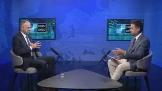 Mircea Geoana, zastępca sekretarza generalnego NATO, w rozmowie z Maciejem Sokołowskim, korespondentem TVN24