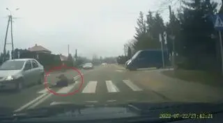 Nastolatka upadła na jezdnię