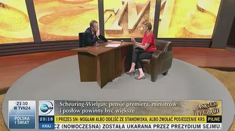 Scheuring-Wielgus: zagłosuję przeciw obniżeniu pensji