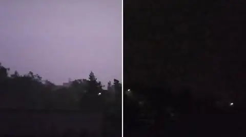 Gwałtowna burza przeszła przez Czechy. Tysiące błyskawic rozświetliło nocne niebo