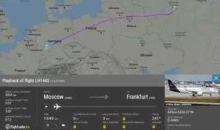 Lot LH1445 z Moskwy do Frankfurtu