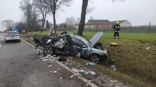 Na miejscu pracowali też strażacy