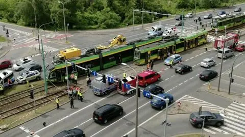 Zderzenie dwóch tramwajów. 14 osób poszkodowanych