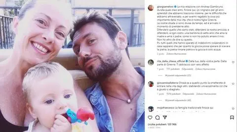 Giorgia Meloni z byłym partnerem Andreą Giambruno i ich dzieckiem