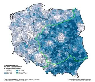 Mapa poparcia PiS