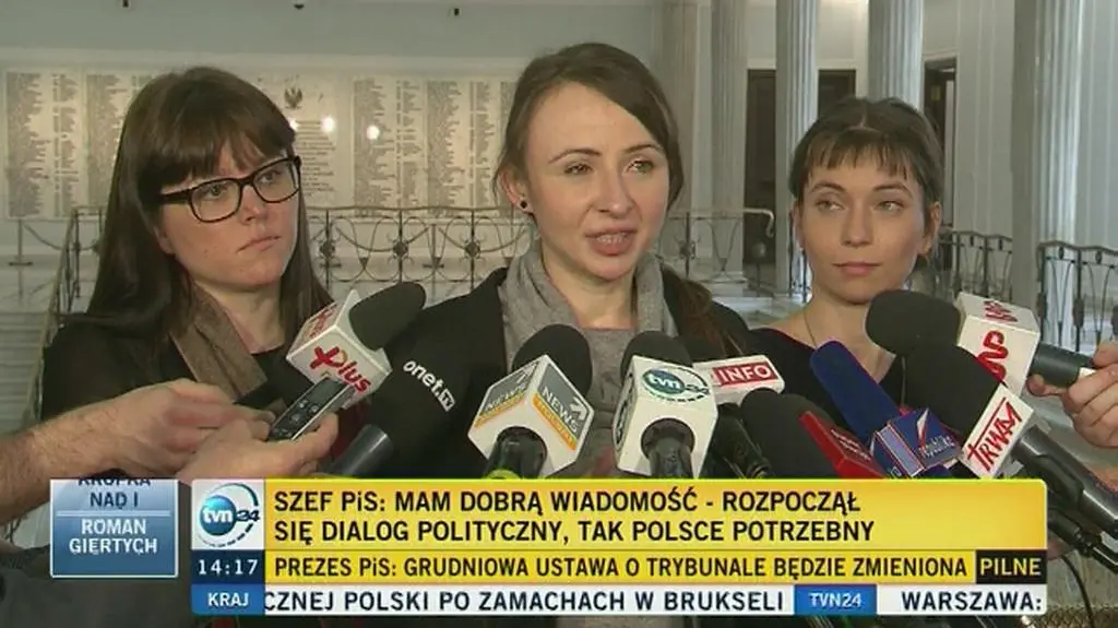 Partia Razem po spotkaniu.