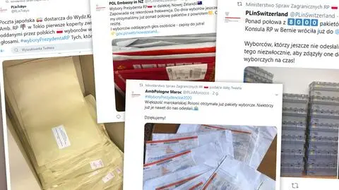 "Jeszcze pięć dni, a my otrzymaliśmy już ponad połowę". Ambasady pokazują odesłane pakiety wyborcze