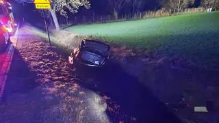 W rozbitym aucie nikogo nie było