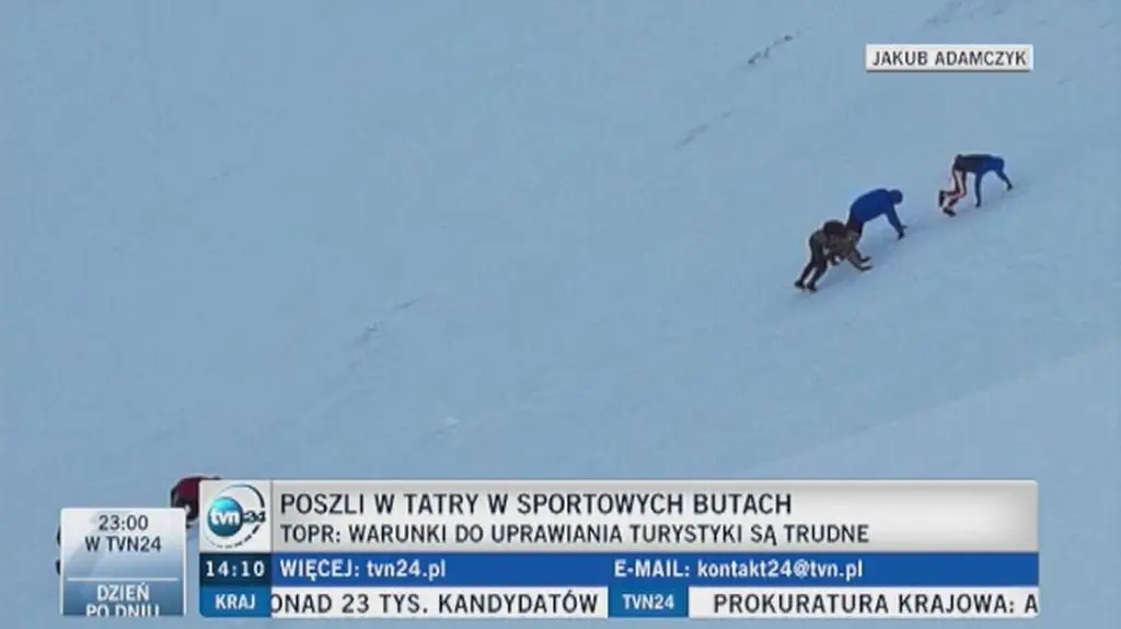 Turyści wybrali się w góry w nieodpowiednich strojach
