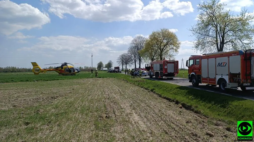 Kierowca stracił panowanie na prostym odcinku drogi i dachował