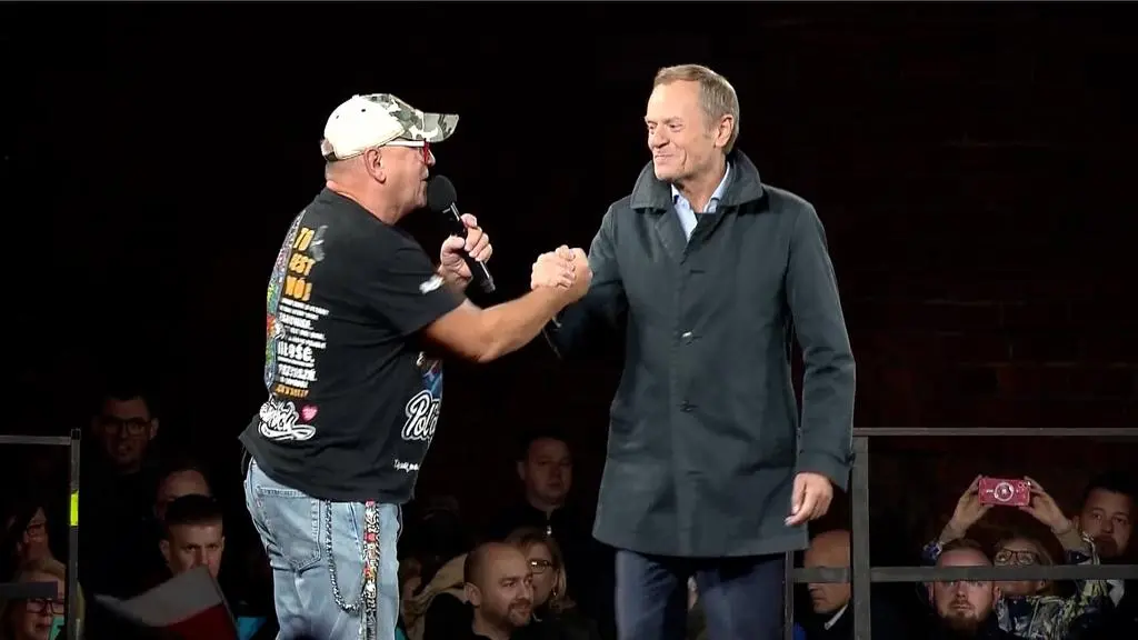 Jerzy Owsiak i Donald Tusk