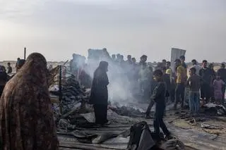 Atak powietrznego Izraela na Rafah w Strefie Gazy