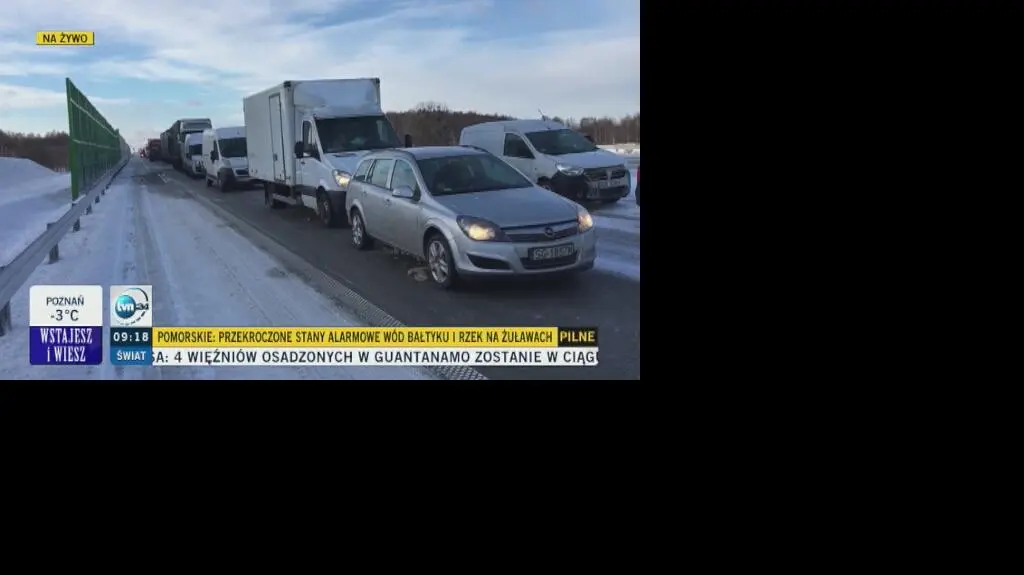 Zablokowana autostrada A1