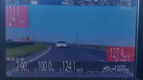 Przekroczył prędkość na drodze ekspresowej o 80 km/h