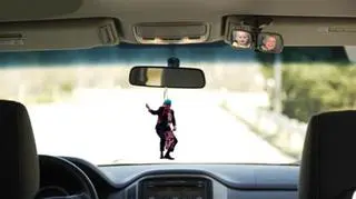 Na samochodowym lusterku