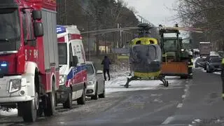 W akcji brał udział także śmigłowiec LPR