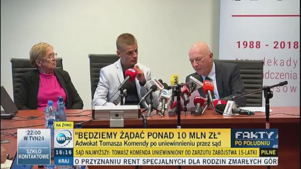 Ćwiąkalski przeczytał oświadczenie które Komenda miał wygłosić przed sądem