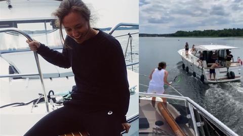 Sport i dobra zabawa. Iga Świątek trenuje na wodzie