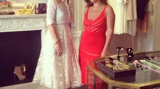 Projektanta mody Alice Temperley (po lewej) z Jade Jagger, córką Micka Jaggera