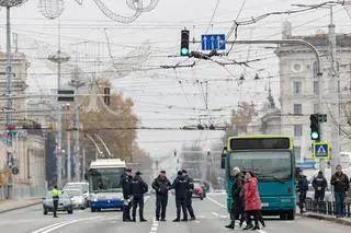 Policja na ulicach Kiszyniowa 