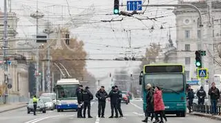 Policja na ulicach Kiszyniowa 