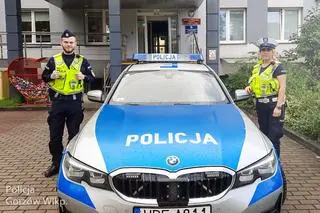 Posterunkowy Filip Dubicki i posterunkowa Monika Zięcina 