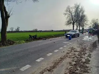 Śmigłowiec LPR zabrał do szpitala 30-letniego kierującego jednośladem