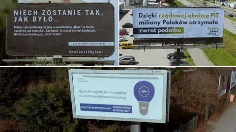 "Bałamutne", "manipulacja". Ujawniamy, co naprawdę powinno być napisane na rządowych bilboardach
