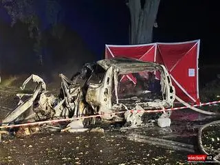 Tragiczny wypadek pod Sępólnem Krajeńskim, nie żyje kierowca