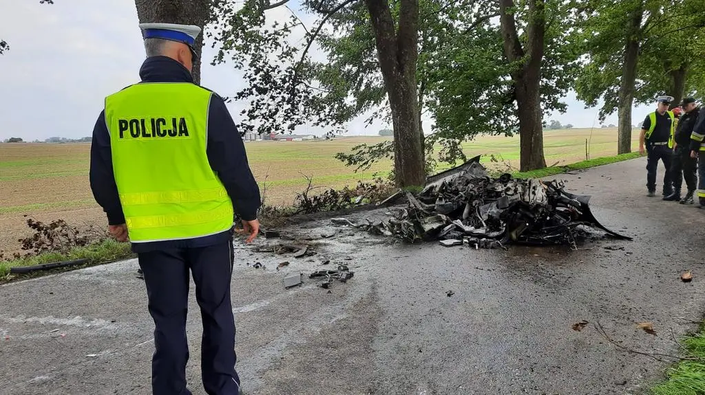 Auto doszczętnie spłonęło