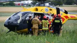 Starsze małżeństwo przetransportowano do szpitala 