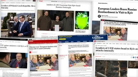 "Symbolika jest potężna". Media o wizycie premierów Polski, Czech i Słowenii w stolicy Ukrainy