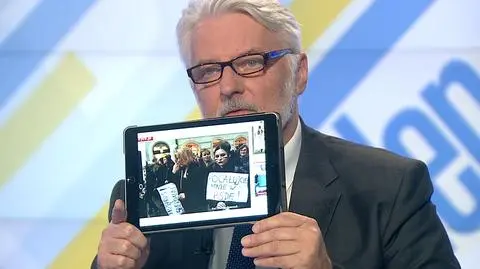 Witold Waszczykowski w "Jeden na jeden": wczorajszy protest był kpiną
