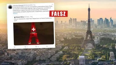 Wieża Eiffla w kolorach flagi Szwajcarii? To fake news