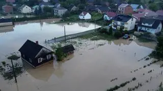 Zalane domy w Wierzchowiskach