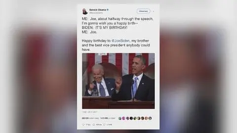 Obama składa życzenia urodzinowe Bidenowi
