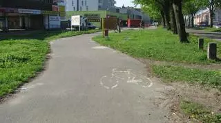 Oznakowanie jest testowane na ścieżce przy ul