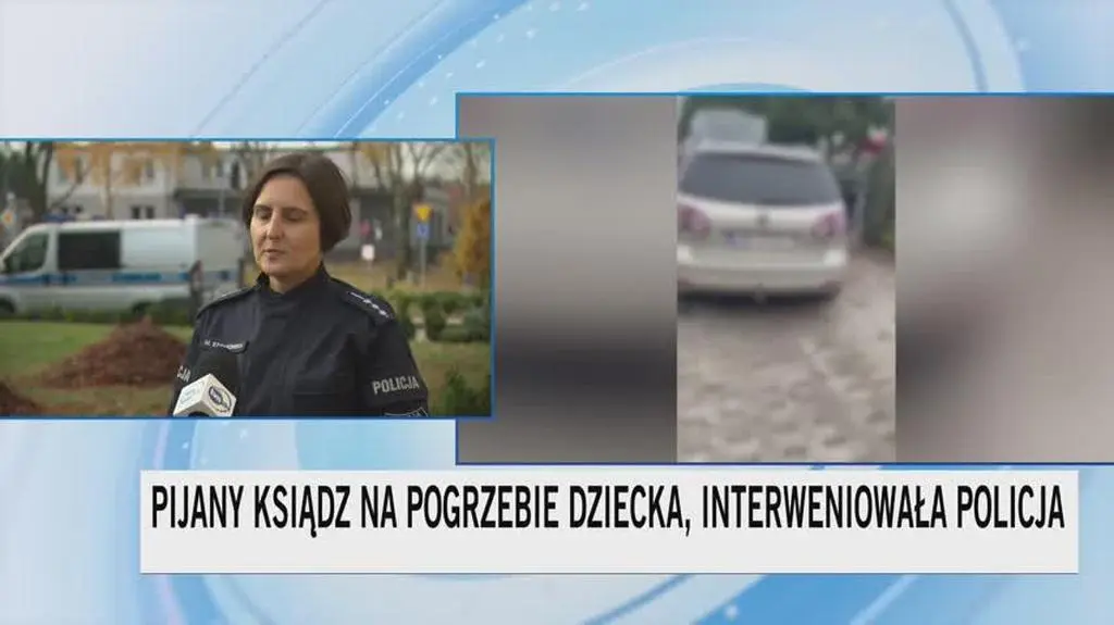 Pijany ksiądz na pogrzebie dziecka, interweniowała policja