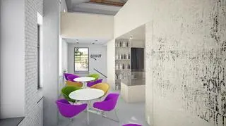 Wizualizacja wnetrza Cafe Oszpicin