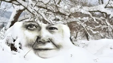 Ulotne portrety malowane na śniegu. Trzeba mieć dużo szczęścia, by je zobaczyć