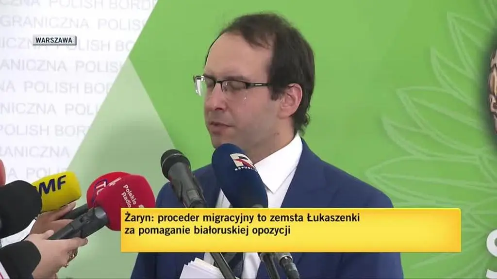 żaryn ślepe strzały na granicy polsko-białoruskiej