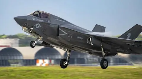 F-35B z Korpusu Piechoty Morskiej USA w bazie na wyspie Guam na Pacyfiku
