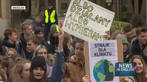 Young people in Poland protested against climate change