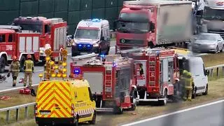 Wypadek ciężarówek na A4. Jedna osoba nie żyje