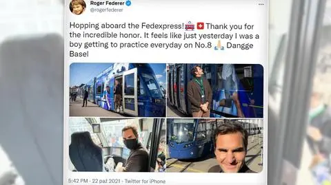 Federer z własnym tramwajem. "To dla mnie wielki zaszczyt"