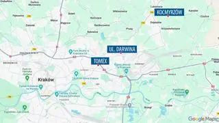 Kobieta jechała z Tomexu na ulicę Darwina. Jej ciało znaleziono jednak w Kocmyrzowie